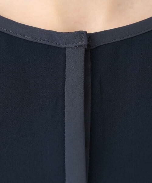 MK MICHEL KLEIN / エムケーミッシェルクラン シャツ・ブラウス | 配色パイピングVネックブラウス/洗える | 詳細20