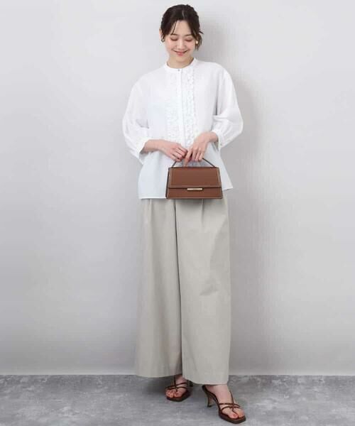 MK MICHEL KLEIN / エムケーミッシェルクラン シャツ・ブラウス | フリルデザインブラウス/洗える | 詳細10