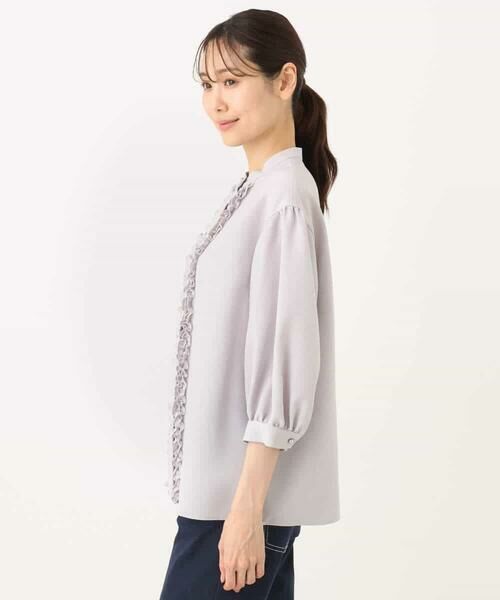 MK MICHEL KLEIN / エムケーミッシェルクラン シャツ・ブラウス | フリルデザインブラウス/洗える | 詳細12