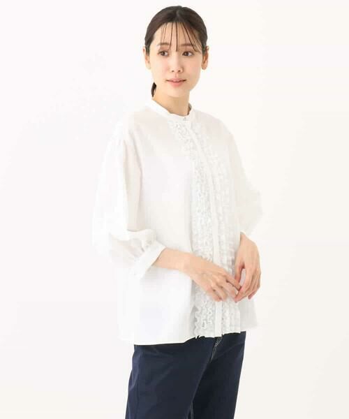 MK MICHEL KLEIN / エムケーミッシェルクラン シャツ・ブラウス | フリルデザインブラウス/洗える | 詳細20