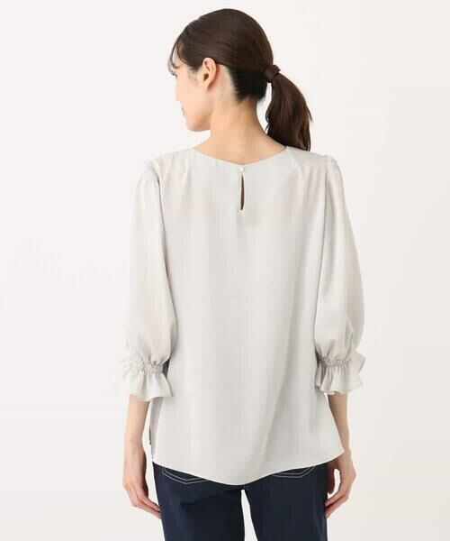 MK MICHEL KLEIN / エムケーミッシェルクラン シャツ・ブラウス | ボリュームスリーブサテンブラウス/洗える | 詳細25