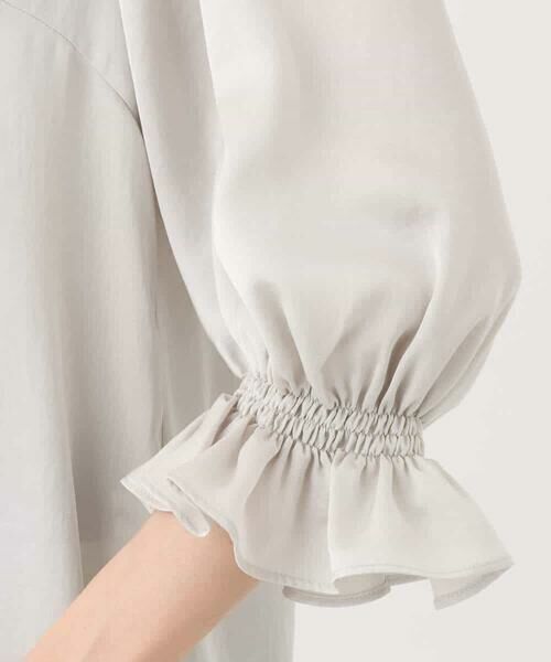 MK MICHEL KLEIN / エムケーミッシェルクラン シャツ・ブラウス | ボリュームスリーブサテンブラウス/洗える | 詳細28