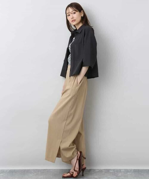 MK MICHEL KLEIN / エムケーミッシェルクラン シャツ・ブラウス | コットンライククロップドシャツブラウス/洗える | 詳細11