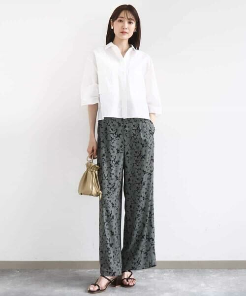 MK MICHEL KLEIN / エムケーミッシェルクラン シャツ・ブラウス | コットンライククロップドシャツブラウス/洗える | 詳細12