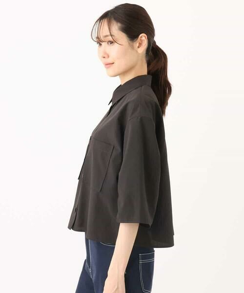 MK MICHEL KLEIN / エムケーミッシェルクラン シャツ・ブラウス | コットンライククロップドシャツブラウス/洗える | 詳細15