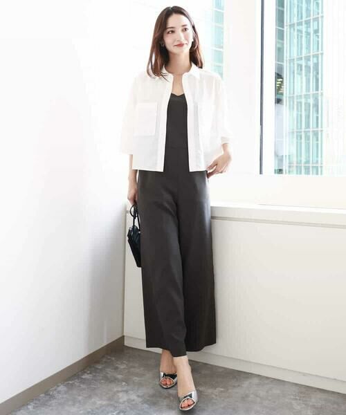 MK MICHEL KLEIN / エムケーミッシェルクラン シャツ・ブラウス | コットンライククロップドシャツブラウス/洗える | 詳細2