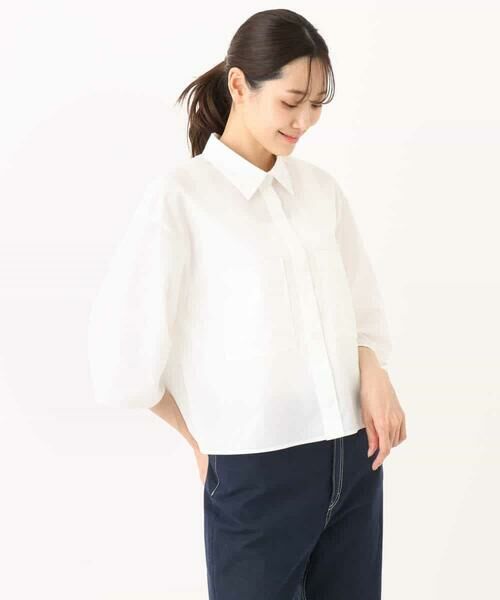 MK MICHEL KLEIN / エムケーミッシェルクラン シャツ・ブラウス | コットンライククロップドシャツブラウス/洗える | 詳細24