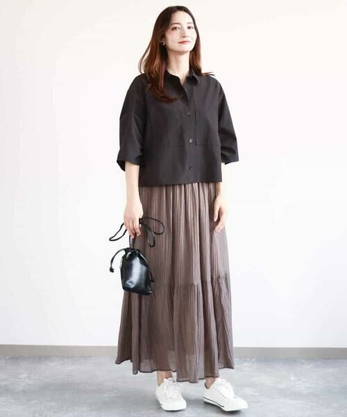 MK MICHEL KLEIN / エムケーミッシェルクラン シャツ・ブラウス | コットンライククロップドシャツブラウス/洗える | 詳細6