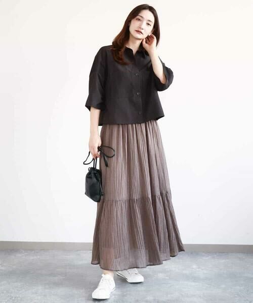 MK MICHEL KLEIN / エムケーミッシェルクラン シャツ・ブラウス | コットンライククロップドシャツブラウス/洗える | 詳細8