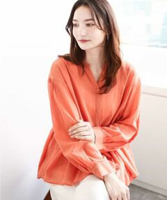 MK MICHEL KLEIN / エムケーミッシェルクラン シャツ・ブラウス | コットンシフォンブラウス/洗える