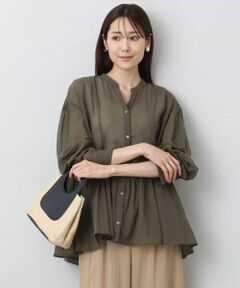 MK MICHEL KLEIN / エムケーミッシェルクラン シャツ・ブラウス | コットンシフォンブラウス/洗える