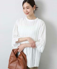 MK MICHEL KLEIN / エムケーミッシェルクラン シャツ・ブラウス | 刺繍デザインブラウス/洗える