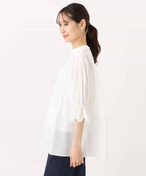 MK MICHEL KLEIN / エムケーミッシェルクラン シャツ・ブラウス | 刺繍デザインブラウス/洗える | 詳細10