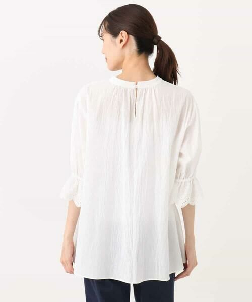 MK MICHEL KLEIN / エムケーミッシェルクラン シャツ・ブラウス | 刺繍デザインブラウス/洗える | 詳細11