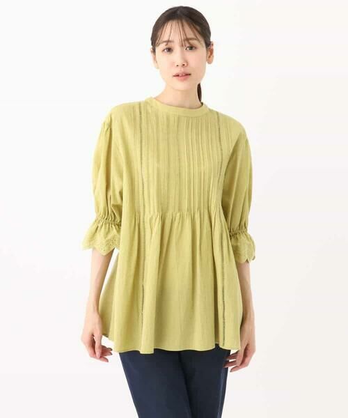 MK MICHEL KLEIN / エムケーミッシェルクラン シャツ・ブラウス | 刺繍デザインブラウス/洗える | 詳細17