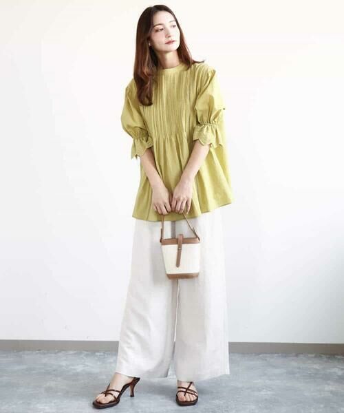 MK MICHEL KLEIN / エムケーミッシェルクラン シャツ・ブラウス | 刺繍デザインブラウス/洗える | 詳細4