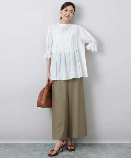 MK MICHEL KLEIN / エムケーミッシェルクラン シャツ・ブラウス | 刺繍デザインブラウス/洗える | 詳細6