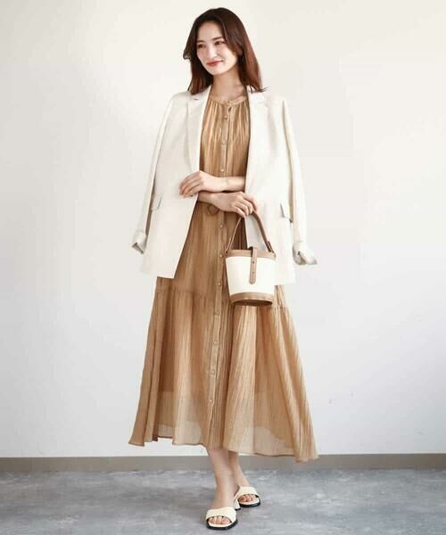 MK MICHEL KLEIN / エムケーミッシェルクラン テーラードジャケット | リネン混テーラードジャケット/洗える | 詳細2