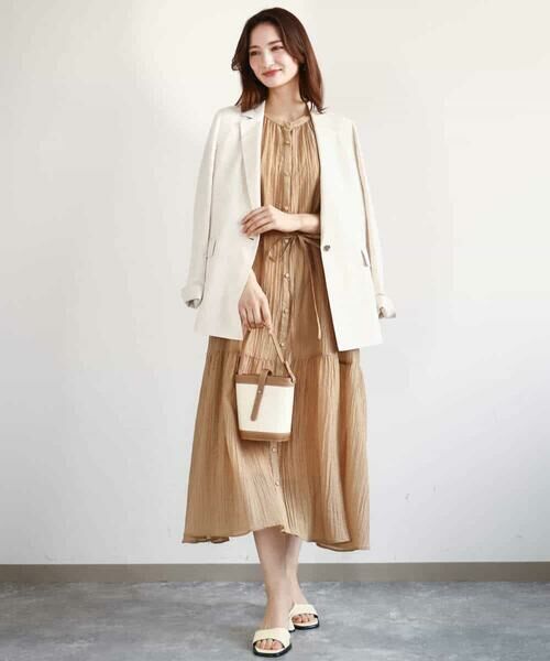 MK MICHEL KLEIN / エムケーミッシェルクラン テーラードジャケット | リネン混テーラードジャケット/洗える | 詳細3