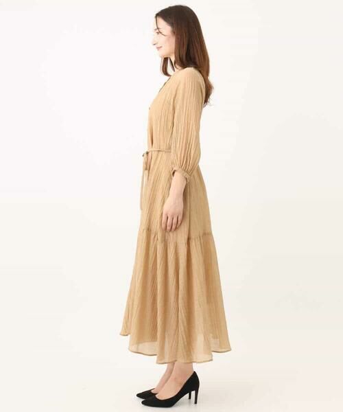 MK MICHEL KLEIN / エムケーミッシェルクラン ロング・マキシ丈ワンピース | ソフト楊柳ティアードワンピース/洗える | 詳細21