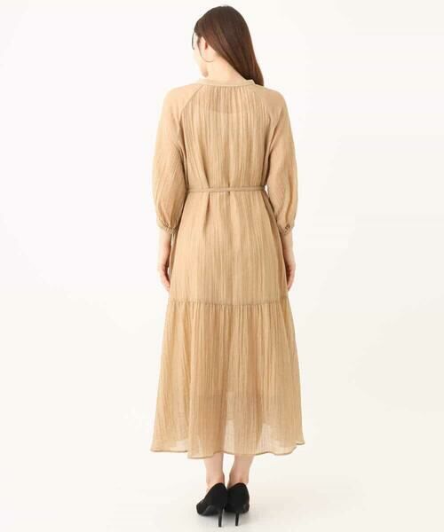 MK MICHEL KLEIN / エムケーミッシェルクラン ロング・マキシ丈ワンピース | ソフト楊柳ティアードワンピース/洗える | 詳細22