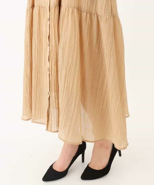 MK MICHEL KLEIN / エムケーミッシェルクラン ロング・マキシ丈ワンピース | ソフト楊柳ティアードワンピース/洗える | 詳細26