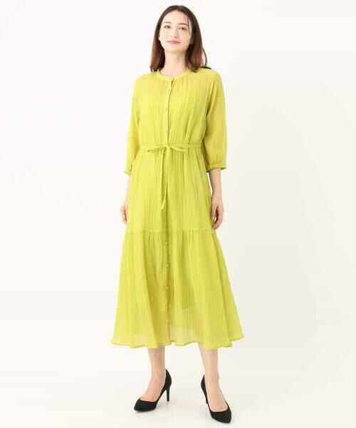 MK MICHEL KLEIN / エムケーミッシェルクラン ロング・マキシ丈ワンピース | ソフト楊柳ティアードワンピース/洗える | 詳細29
