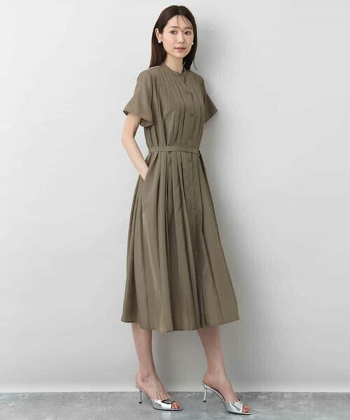 MK MICHEL KLEIN / エムケーミッシェルクラン ロング・マキシ丈ワンピース | フロントタックデザインワンピース/2way/洗える | 詳細16