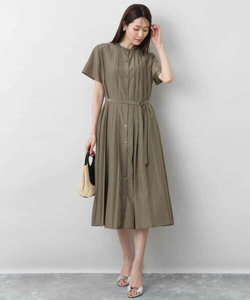 MK MICHEL KLEIN / エムケーミッシェルクラン ロング・マキシ丈ワンピース | フロントタックデザインワンピース/2way/洗える | 詳細17