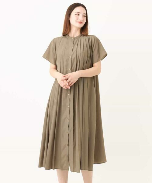 MK MICHEL KLEIN / エムケーミッシェルクラン ロング・マキシ丈ワンピース | フロントタックデザインワンピース/2way/洗える | 詳細29