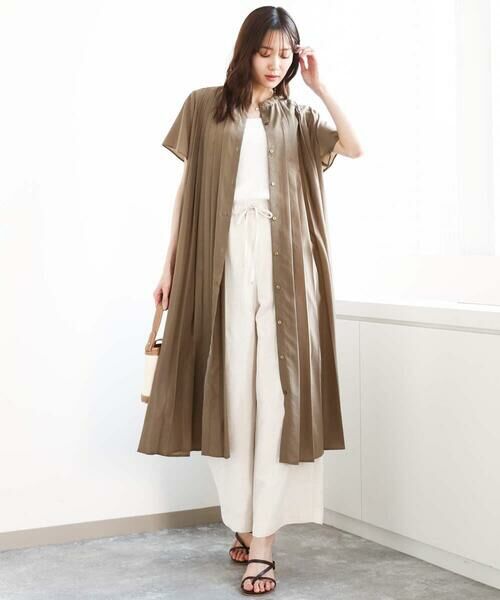 MK MICHEL KLEIN / エムケーミッシェルクラン ロング・マキシ丈ワンピース | フロントタックデザインワンピース/2way/洗える | 詳細7