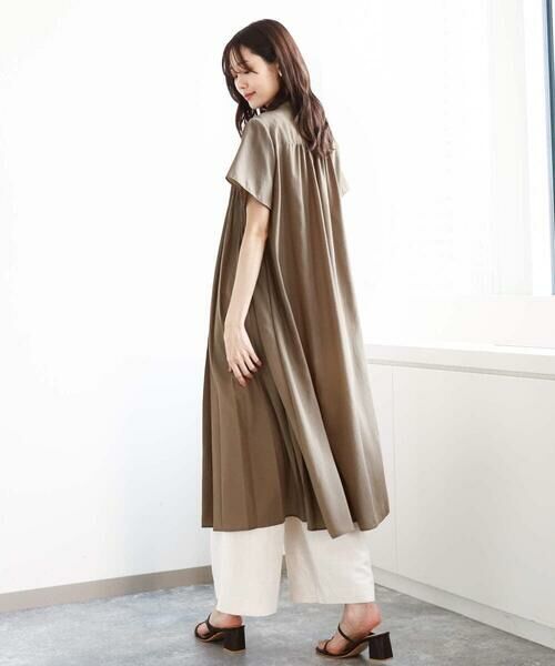 MK MICHEL KLEIN / エムケーミッシェルクラン ロング・マキシ丈ワンピース | フロントタックデザインワンピース/2way/洗える | 詳細9