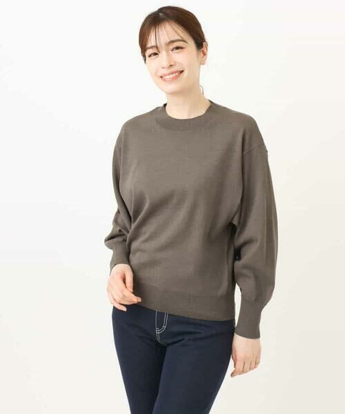 MK MICHEL KLEIN / エムケーミッシェルクラン ニット・セーター | モックネックニットプルオーバー/洗える | 詳細14