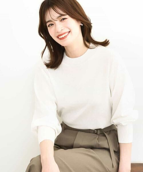 MK MICHEL KLEIN / エムケーミッシェルクラン ニット・セーター | モックネックニットプルオーバー/洗える | 詳細17