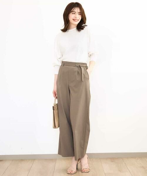 MK MICHEL KLEIN / エムケーミッシェルクラン ニット・セーター | モックネックニットプルオーバー/洗える | 詳細22