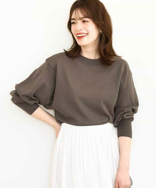 MK MICHEL KLEIN / エムケーミッシェルクラン ニット・セーター | モックネックニットプルオーバー/洗える | 詳細28