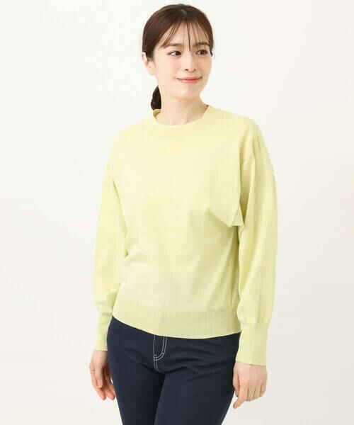 MK MICHEL KLEIN / エムケーミッシェルクラン ニット・セーター | モックネックニットプルオーバー/洗える | 詳細7