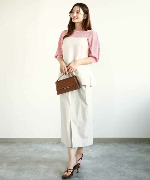 MK MICHEL KLEIN / エムケーミッシェルクラン ニット・セーター | ボーダー配色ボリュームスリーブニット/UVカット/洗える | 詳細21