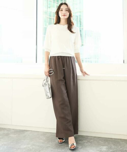 MK MICHEL KLEIN / エムケーミッシェルクラン ニット・セーター | ボーダー配色ボリュームスリーブニット/UVカット/洗える | 詳細5