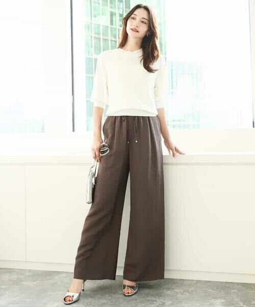 MK MICHEL KLEIN / エムケーミッシェルクラン ニット・セーター | ボーダー配色ボリュームスリーブニット/UVカット/洗える | 詳細6