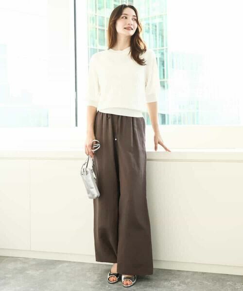 MK MICHEL KLEIN / エムケーミッシェルクラン ニット・セーター | ボーダー配色ボリュームスリーブニット/UVカット/洗える | 詳細7