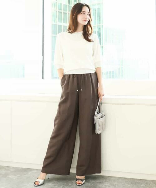 MK MICHEL KLEIN / エムケーミッシェルクラン ニット・セーター | ボーダー配色ボリュームスリーブニット/UVカット/洗える | 詳細8