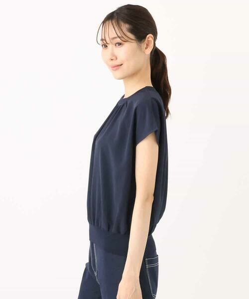 MK MICHEL KLEIN / エムケーミッシェルクラン シャツ・ブラウス | ストレッチデシンフレンチスリーブブラウス/接触冷感/UVカット/洗える | 詳細10