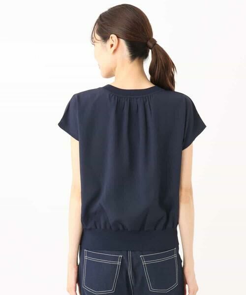 MK MICHEL KLEIN / エムケーミッシェルクラン シャツ・ブラウス | ストレッチデシンフレンチスリーブブラウス/接触冷感/UVカット/洗える | 詳細11