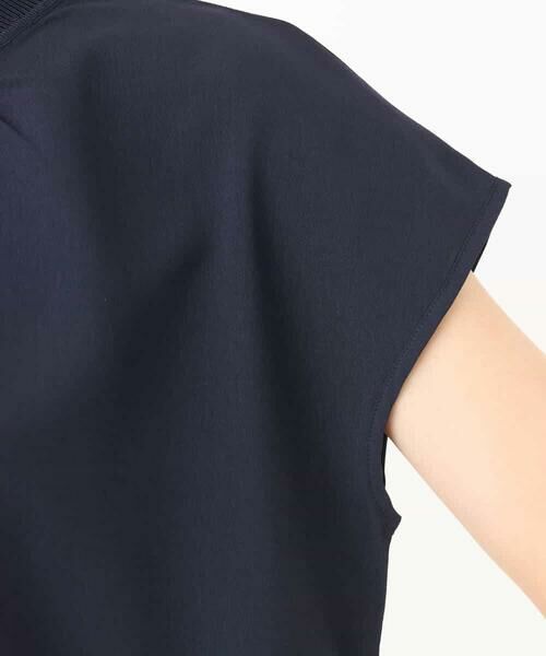 MK MICHEL KLEIN / エムケーミッシェルクラン シャツ・ブラウス | ストレッチデシンフレンチスリーブブラウス/接触冷感/UVカット/洗える | 詳細13