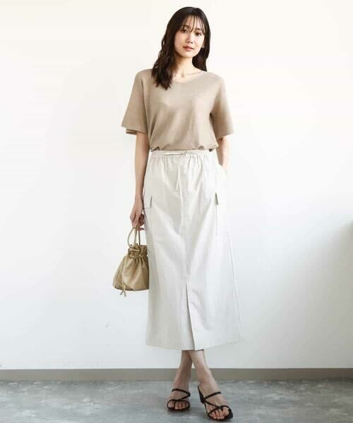 MK MICHEL KLEIN / エムケーミッシェルクラン ニット・セーター | フレアースリーブVネックニット/UVカット/洗える | 詳細16