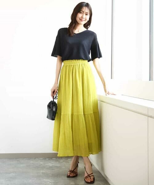 MK MICHEL KLEIN / エムケーミッシェルクラン ニット・セーター | フレアースリーブVネックニット/UVカット/洗える | 詳細2