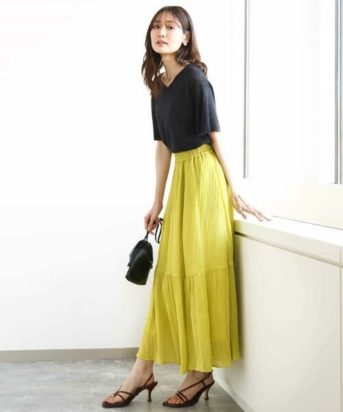 MK MICHEL KLEIN / エムケーミッシェルクラン ニット・セーター | フレアースリーブVネックニット/UVカット/洗える | 詳細4