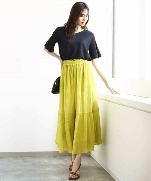 MK MICHEL KLEIN / エムケーミッシェルクラン ニット・セーター | フレアースリーブVネックニット/UVカット/洗える | 詳細6