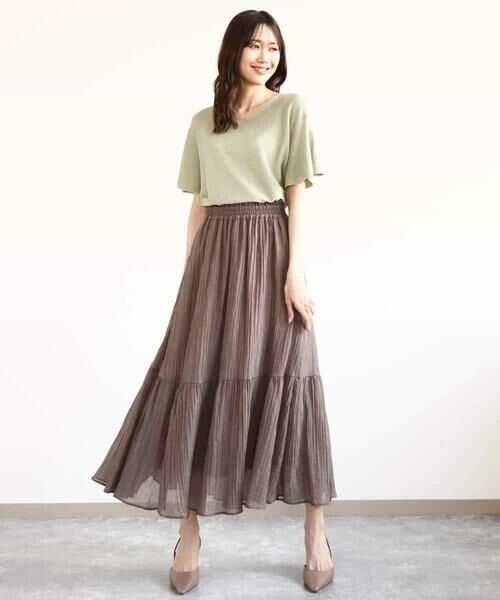 MK MICHEL KLEIN / エムケーミッシェルクラン ニット・セーター | フレアースリーブVネックニット/UVカット/洗える | 詳細8